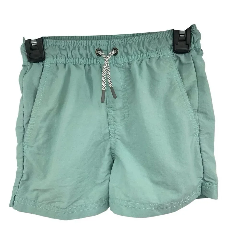 Art Class Boys Seafoam Green Swim Trunks Lined Elastic Waist Drawstring 6/7